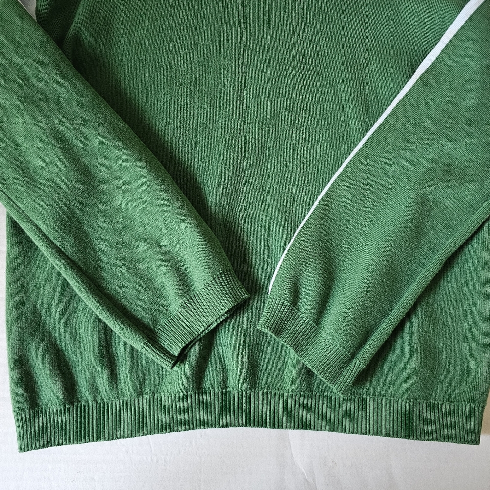 La Ligne X Target Mock Turtleneck Sweater Size M Green Stripe Sleeve - Picture 7 of 12